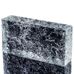 Brique de verre décorative rectangulaire en verre givré solide à haute transmission lumineuse pour montage mural, décoration moderne - Product Image 1