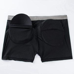 Caleçon Boxer Homme Sexy Effet Faux-Glute, Taille Basse, en Maille Respirante, Écologique, avec Coussinet Amovible et Effet Push-Up - Product Image 2