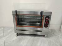 Four à rôtissoire horizontal commercial au gaz, gril rotatif automatique pour poulet