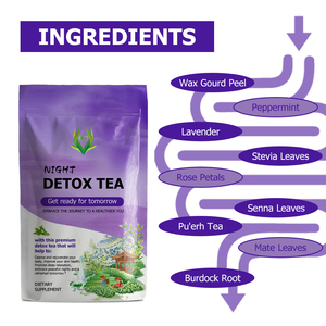 OEM Private Detox Tea Pyramid Bags with Senna Leaves Supports Night Cleanse Weight Loss Metabolism Immune Health Detox Tea Blend - Product Image 2