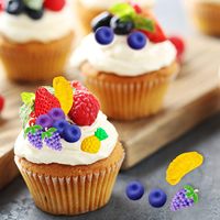 Cetakan Fondant Buah 6 Buah - Silikon 3D Bentuk Produk Kustom Cuci Tangan Saja Dekorasi Kue