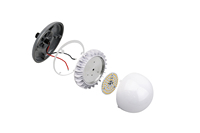 Ampoule LED pour volailles VIKO à intensité variable, douille HT19/E27, solution bicolore, indice de protection IP67, IRC élevé 85, garantie de 3 ans, angle de faisceau de 300°