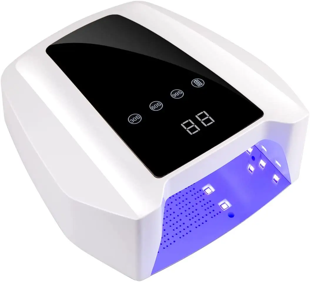 Professional 72W Fast Curing Gel Light Cordless Rechargeable Wireless LED UV Nail Lamp For Nail Polish Dryer