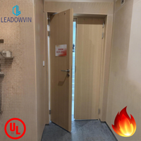 UL Certified 20 Min Interior Flush Wood Door Solid Core Commercial Timber Security Door Fireproof Swing Door