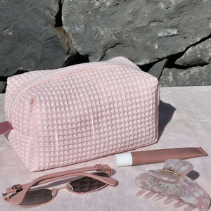 Bolsa de Cosméticos Personalizada con Logotipo, al por Mayor, de Viaje, Moderna, de Algodón Lavado, Gran Capacidad, Ecológica, Resistente al Agua, para Mujer - Product Image 1