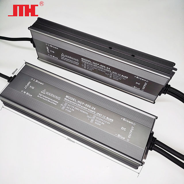 IP67 Waterproof 500W AC-DC Single Output Constant Voltage Power Supply for Industry Use Led Strip Light 24V 50-60Hz