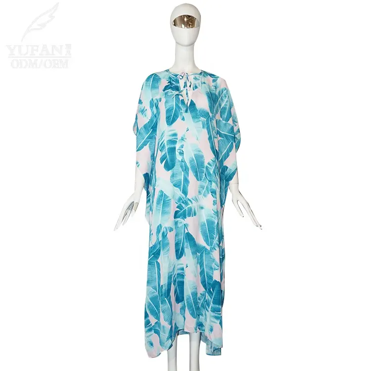 YuFan abito fiore personalizzato Maxi stampa floreale bohémien lungo elegante donna manica lunga abiti Casual