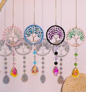 En gros Attrape-soleil en cristal Arbre de Vie suspendu, super artisanal, cristal de guérison - Product Image 4