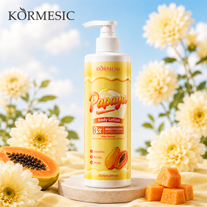 KORMESIC - Loción Corporal Aclarante 3X de Papaya, 500 ml, Certificada por Bpom, Hidratante, para Uso Doméstico, para Mujeres Adultas, Halal, Natural - Product Image 1