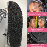 Warna dikelantang 360 gosok tangan vendor Latisha depan % 613 tubuh keriting 4 Wig terbaik rambut manusia Brasil tanpa lem