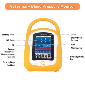 Spigmomanometro veterinario per il monitoraggio della pressione sanguigna animale domestico con controllo accurato della pressione sanguigna - Product Image 3