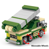 JKC7612 Missile antiaérien véhicule arme équipement modèle enfants éducatif bloc de construction briques bricolage bloc jouet