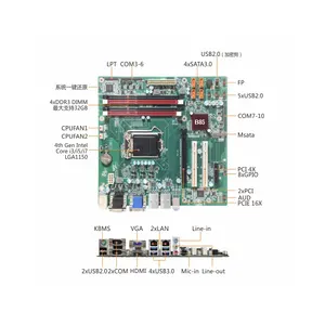 Industrieel Moederbord 4e Generatie Lga1150 Intel Core I7/I5/I3 Pentium Of Celeron Processor Industrieel Moederbord