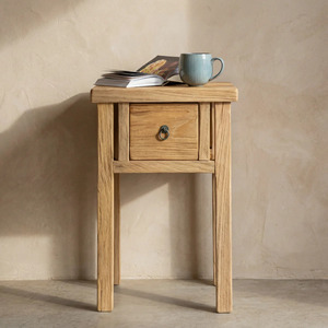 <b>Wooden</b> Side <b>Table</b> Premium Solid Wood End <b>Table</b> <b>Rustic</b> Handmade Furniture for Living Room Bedroom Lounge Hotel Villa - Product Image 1