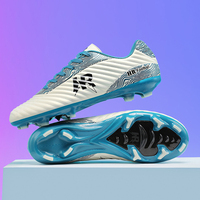Crampons de football intérieur et extérieur unisexe semelle en caoutchouc antidérapante chaussures de sport en cuir synthétique grandes tailles chaussures d'entraînement de football