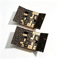 Boîte de calendrier de l'avent de Noël personnalisée avec logo, vente en gros, impression, emballage vide pour produits de beauté, coffret cadeau de maquillage 25 jours