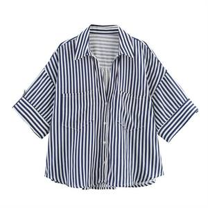 Camisa Casual con Cuello y Mangas Anchas para Mujer, Top Cómodo y a la Moda - Product Image 6