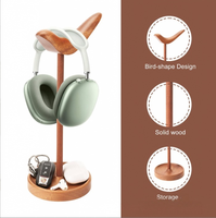 Support multifonction en bois pour casque de jeu, écouteurs et AirPods MAX Sony – Présentoir de bureau portable