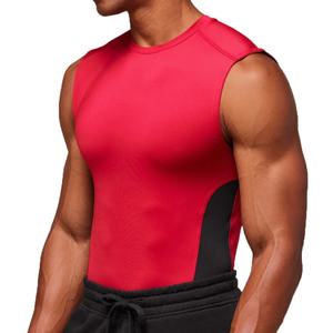 Camiseta Deportiva Ajustada para Hombre, Diseño de Bloques de Color, Transpirable y Cómoda, Venta al Por Mayor - Product Image 4