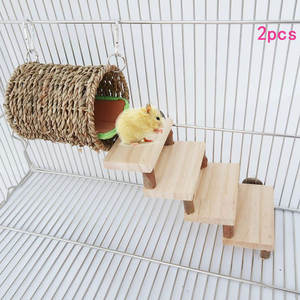 Seta dorata orso zucchero aliante cavia scoiattolo scala nido caldo trivella Set 2 pezzi gabbia per animali domestici e accessori per la casa - Product Image 5