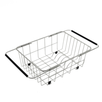 Égouttoir à vaisselle réglable en acier inoxydable 304 de type sur pied, moderne, pour évier de cuisine domestique, prix d'usine