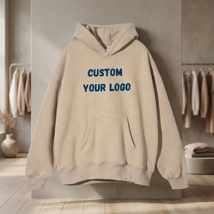 <span class=keywords><strong>Felpa</strong></span> con Cappuccio Oversize da <span class=keywords><strong>Uomo</strong></span> Personalizzabile, in Cotone Pesante <span class=keywords><strong>Beige</strong></span>, Casual - Product Image 4