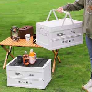 Cajas de almacenamiento de plástico plegables Poeticexist 22L 32L 56L Organizador de zapatos de joyería plegable Manija de mesa pequeña para comida de camping - Product Image 6