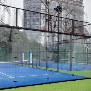 Venta al por mayor de pistas de pádel panorámicas cubiertas con césped sintético de lujo, proveedor de pistas de pádel estándar - Product Image 2