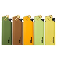 Briquet à gaz butane personnalisé avec logo imprimé, motif animal, anti-vent