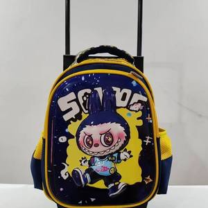 Venta al por mayor 12 pulgadas BESTWILL Custom Kids Trolley Bolsa con ruedas Impermeable de alta calidad Durable Poliéster 3D EVA Patrón de dibujos animados - Product Image 1