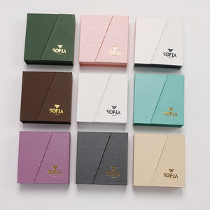 Premium Modern Luxury Jewelry Packaging Square <b>Paper</b> <b>Box</b> with Magnetic Closure and Custom Logo for Necklace <b>Storage</b> - Product Image 2