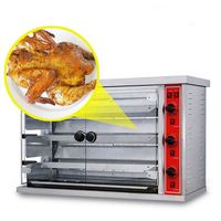 Four de rôtisserie de poulet entier de gril rotatif d'acier inoxydable de chauffage au gaz électrique commercial pour le moteur utilisé par restaurant à la maison