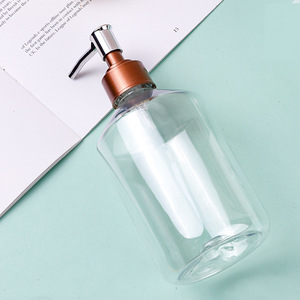 Transparent Plastic Bullet <b>Bottle</b> 500ml 420ml Lotion <b>Pump</b> Cylinder Shape For Personal Care Packaging - Product Image 1