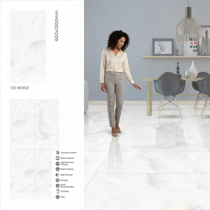 60x120 White Ice Land Marble Design Discontinued Polished Porcelain Flooring Tiles Interior 600x1200 Limited Stock Sri Lanka - Product Image 2