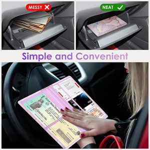 <span class=keywords><strong>Porte</strong></span>-carte manuel d'immatriculation et d'assurance de véhicule en cuir PU personnalisé pour femmes pour <span class=keywords><strong>voiture</strong></span> - Product Image 5