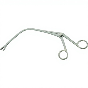 Pince laryngée Jurasz 23 cm à embouts ovales courbés et directionnels – Instrument chirurgical pour cordes vocales et polypes – Pince de préhension ORL - Product Image 1