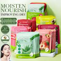 Masque facial en feuille OEM BIOAOUA aux extraits de fruits botaniques – Combo hydratant, éclaircissant et nourrissant