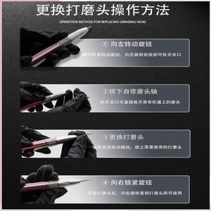 Taladro de uñas con forma de bolígrafo, motor sin escobillas, 0-30000 rpm, recargable por USB, portátil, para manicura y eliminación de uñas - Product Image 2