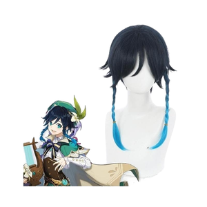 วิกผมสังเคราะห์สีดำน้ำเงิน<span class=keywords><strong>แบบ</strong></span>อนิเมะเวน<span class=keywords><strong>ดี้</strong></span> ขนาด 16 นิ้ว ผลิตตามสั่งสำหรับงานปาร์ตี้ฮาโลวีน - Product Image 1