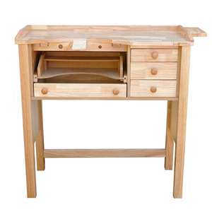 Durston Professional Jeweller’s Workbench Hardwood Top 3 <b>Drawers</b> Pull-Out Work Area Removable Bench Peg Arm Rests Jewelry Bench - Product Image 2