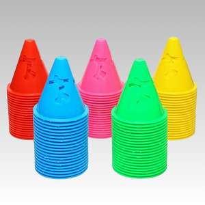 Conos de Plástico Flexibles y Resistentes al Viento para Entrenamiento de Patinaje de Agilidad y Slalom, Marcadores para Patines - Product Image 3