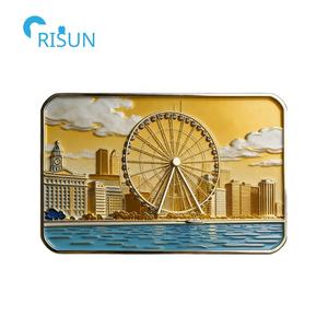 Personalisierte Souvenir-Geschenke Vereinigte Staaten Chicago <span class=keywords><strong>Illinois</strong></span> Kühlschrankmagnet Anstecknadel Abzeichen Brosche Maßgefertigter Chicago Emaille-<span class=keywords><strong>Pin</strong></span> - Product Image 4