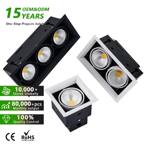 <span class=keywords><strong>Spot</strong></span> LED encastré ovale pour vitrine intérieure 2x20W, spots LED COB 10W 20W 30W, grille <span class=keywords><strong>double</strong></span> tête 2x20W - Product Image 1