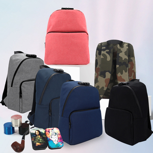 Smell Proof Book <strong>Bags</strong> Personalised Rick And Morty Smellpaoof Carbon Fiber Lined Odor Proof Backpack With Combination Lock - Product Image 5