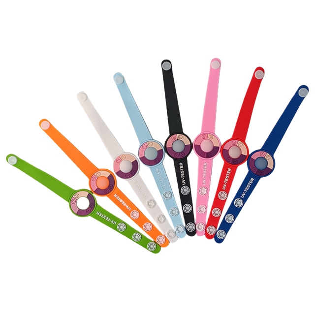 Custom Adjustable UV-sensitive Bracelet/Silicone UV Detector Bracelet for Outdoor Sports Accessories