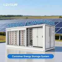 Conteneur de stockage de batteries 500 kW 1200 kWh, système de stockage d'énergie conteneurisé, refroidissement par air, usage commercial et industriel