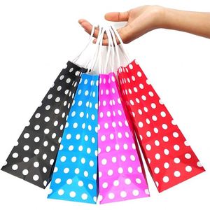 Custom Your Own Logo <b>Personalized</b> Kraft Paper Snack <b>Gift</b> <b>Bags</b> with Handles for Christmas Party Favors - Product Image 5