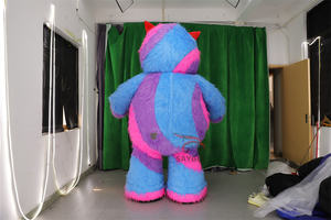 Fantasy Design No-face Monster Inc. Mascotte Costume 2m 2.6m gonfiabile peloso mostro senza volto per Halloween urlando notte - Product Image 6