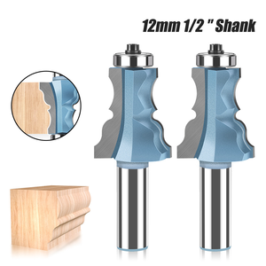 12mm 생크 베어링 비스듬한 병 라우터 비트 스레드 계단 난간 레이스 엔드 밀 단단한 나무 캐비닛 라인 밀링 커터 - Product Image 6