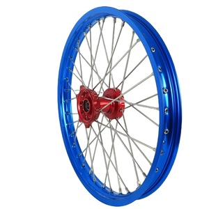 Juego Completo de Ruedas Delanteras y Traseras de Aluminio CNC de 21 y 19 Pulgadas Anodizadas para <span class=keywords><strong>Honda</strong></span> CRF CRF R CRF X Dirt Bike <span class=keywords><strong>Motocross</strong></span> Off Road Enduro - Product Image 4